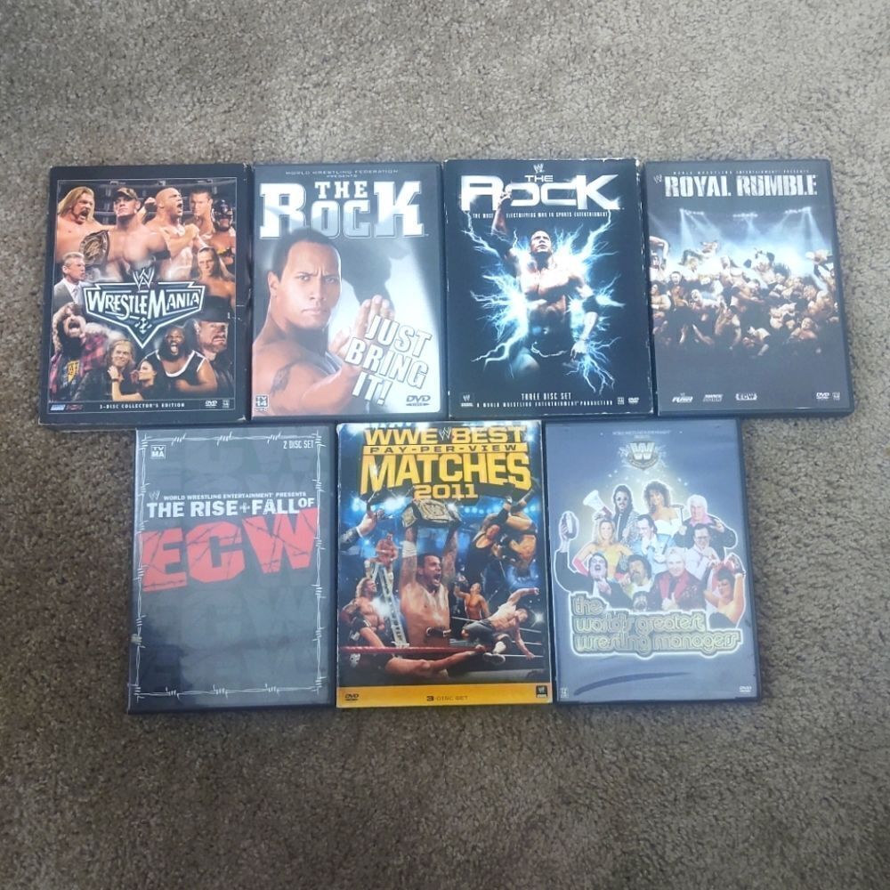 WWE 7 Wrestling DVD Lot, PRE-OWNED